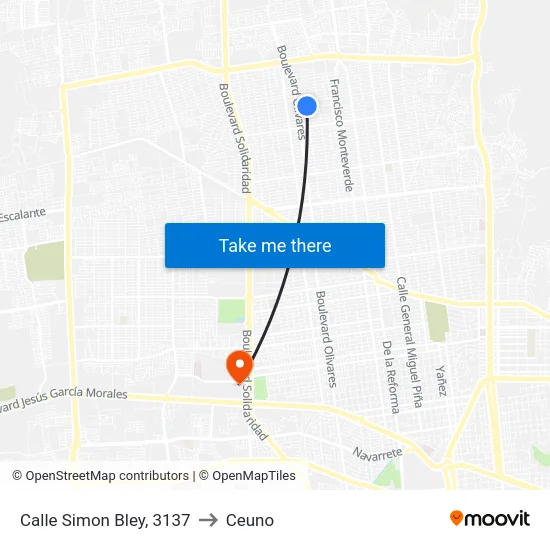 Calle Simon Bley, 3137 to Ceuno map