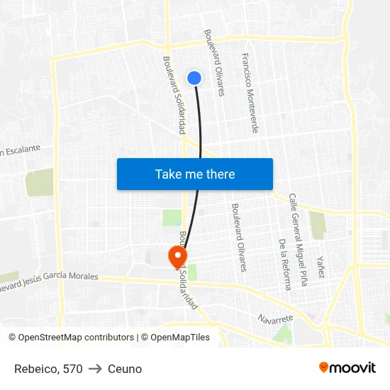 Rebeico, 570 to Ceuno map