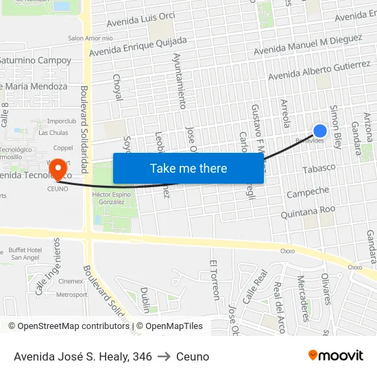 Avenida José S. Healy, 346 to Ceuno map