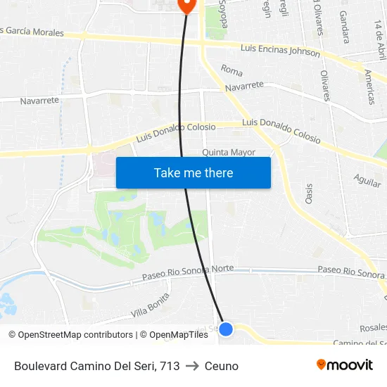 Boulevard Camino Del Seri, 713 to Ceuno map
