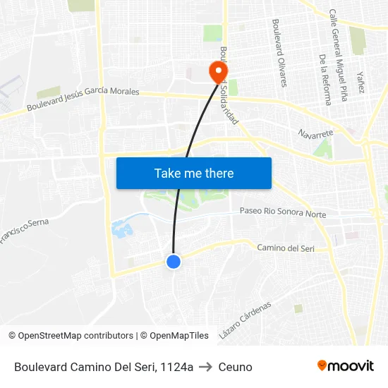 Boulevard Camino Del Seri, 1124a to Ceuno map