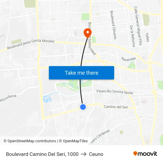 Boulevard Camino Del Seri, 1000 to Ceuno map