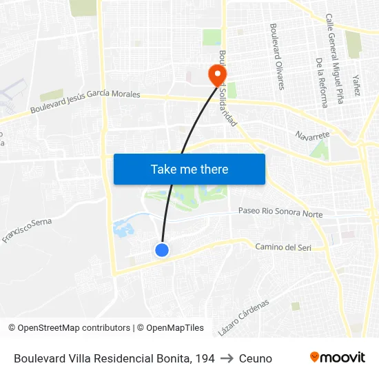 Boulevard Villa Residencial Bonita, 194 to Ceuno map