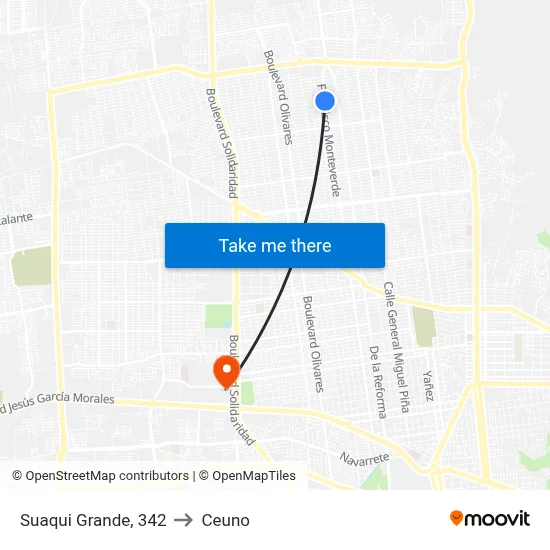 Suaqui Grande, 342 to Ceuno map