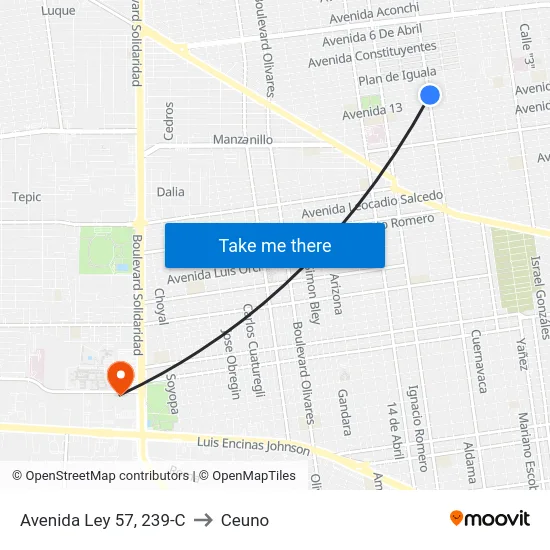 Avenida Ley 57, 239-C to Ceuno map