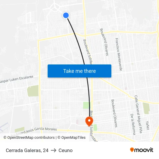 Cerrada Galeras, 24 to Ceuno map
