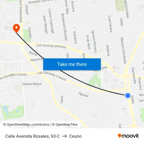 Calle Avenida Rosales, 93-C to Ceuno map
