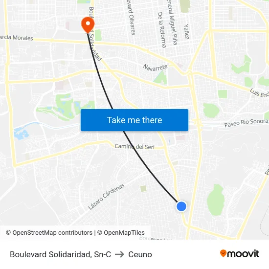Boulevard Solidaridad, Sn-C to Ceuno map