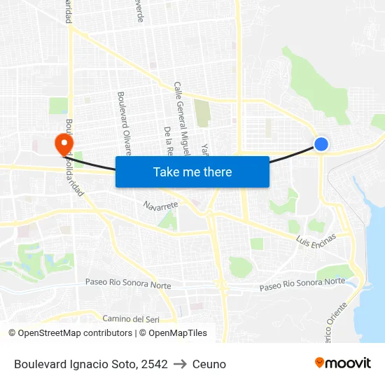 Boulevard Ignacio Soto, 2542 to Ceuno map