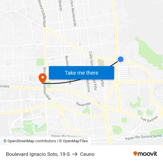 Boulevard Ignacio Soto, 19-S to Ceuno map