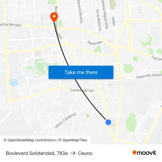Boulevard Solidaridad, 783a to Ceuno map