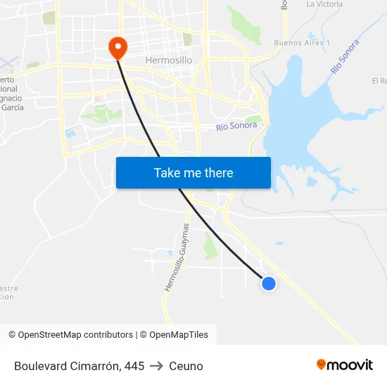 Boulevard Cimarrón, 445 to Ceuno map