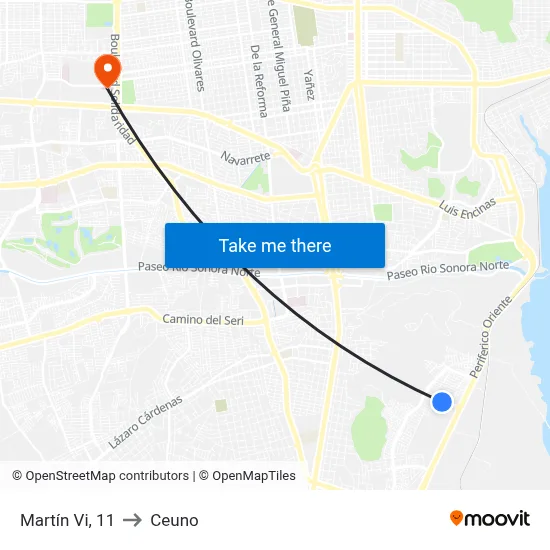 Martín Vi, 11 to Ceuno map