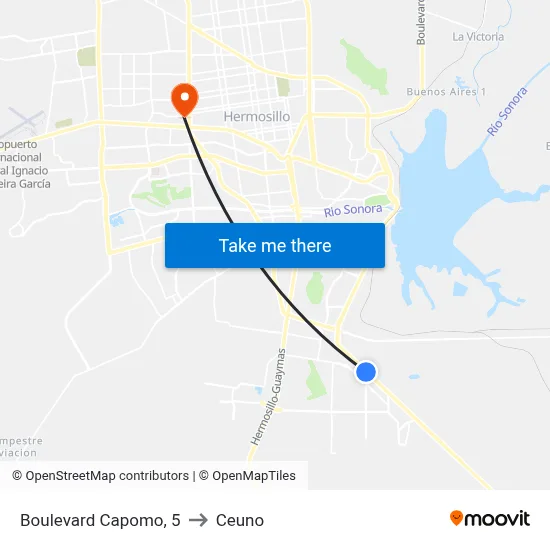 Boulevard Capomo, 5 to Ceuno map