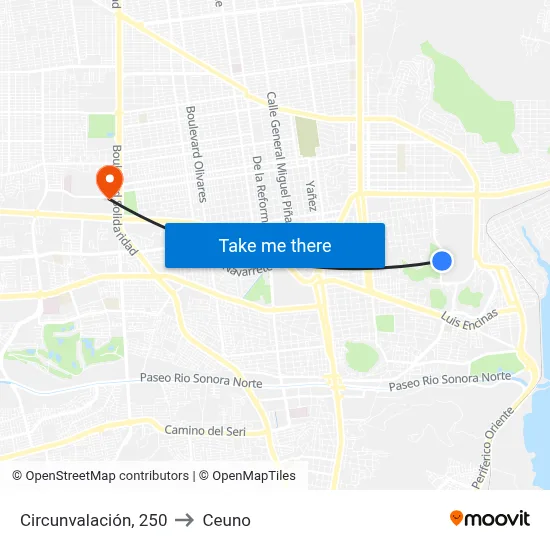 Circunvalación, 250 to Ceuno map