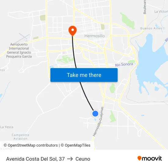 Avenida Costa Del Sol, 37 to Ceuno map