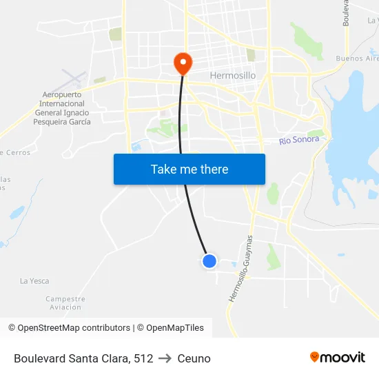 Boulevard Santa Clara, 512 to Ceuno map