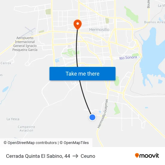 Cerrada Quinta El Sabino, 44 to Ceuno map