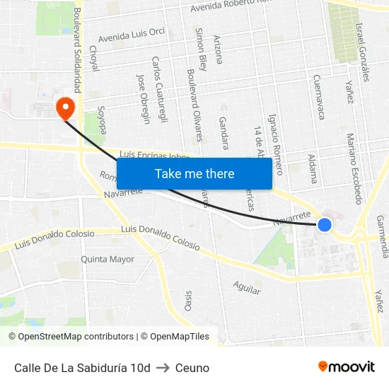 Calle De La Sabiduría 10d to Ceuno map