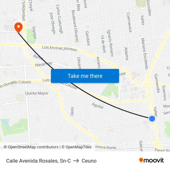 Calle Avenida Rosales, Sn-C to Ceuno map