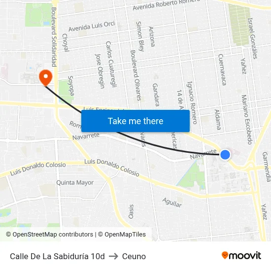 Calle De La Sabiduría 10d to Ceuno map