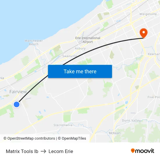 Matrix Tools Ib to Lecom Erie map