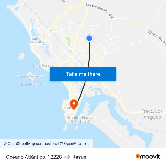 Océano Atlántico, 12228 to Itesus map