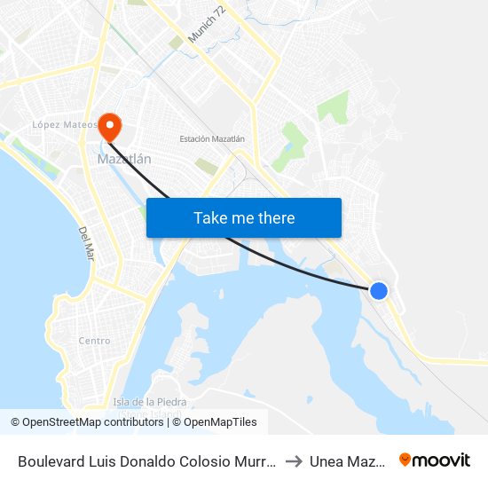 Boulevard Luis Donaldo Colosio Murrieta, Sn-S to Unea Mazatlán map