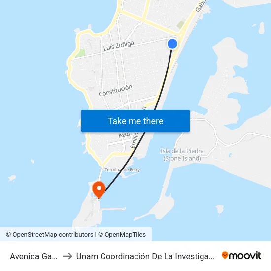 Avenida Gabriel Leyva, 1711 to Unam Coordinación De La Investigación Científica Base De Operaciones El Puma map