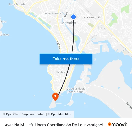 Avenida México 68, 1317 to Unam Coordinación De La Investigación Científica Base De Operaciones El Puma map