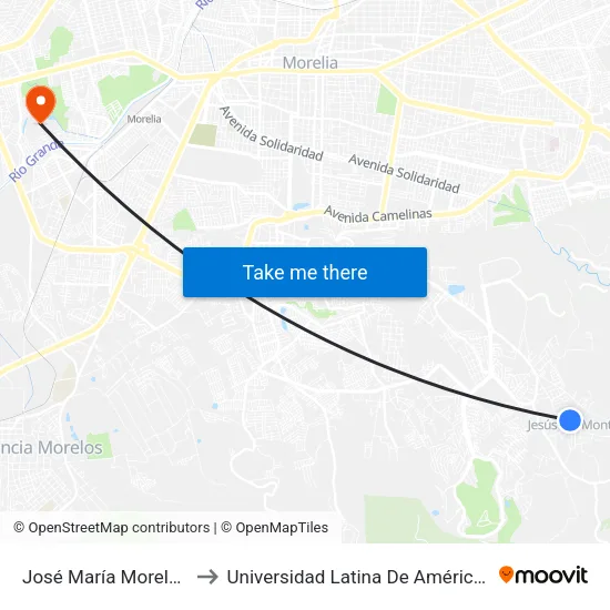 José María Morelos, 93 to Universidad Latina De América (Unla) map