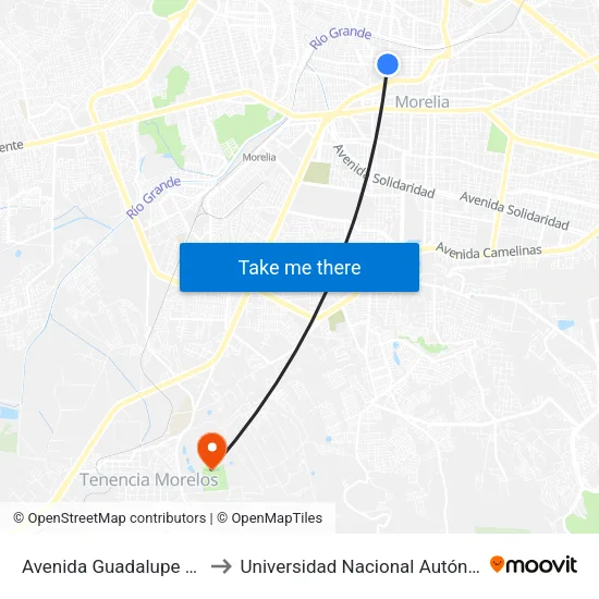 Avenida Guadalupe Victoria, 847 to Universidad Nacional Autónoma De México map