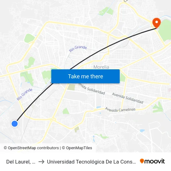 Del Laurel, 309 to Universidad Tecnológica De La Construcción map