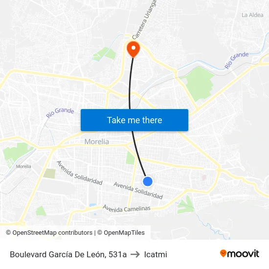 Boulevard García De León, 531a to Icatmi map