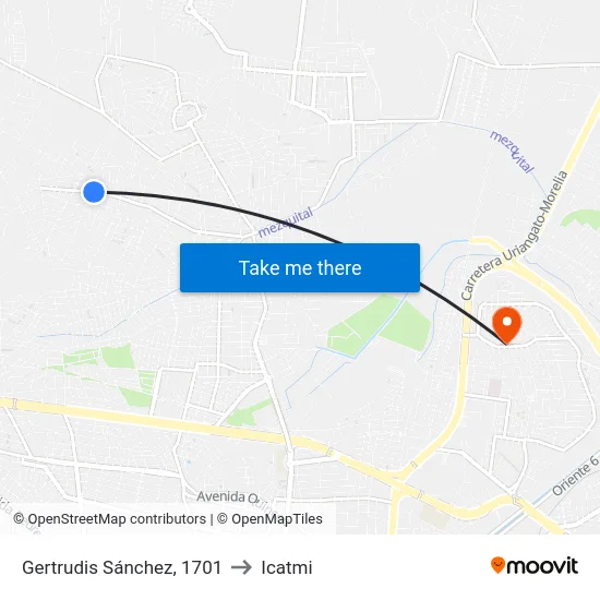 Gertrudis Sánchez, 1701 to Icatmi map