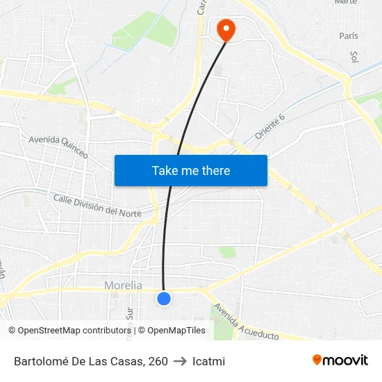 Bartolomé De Las Casas, 260 to Icatmi map