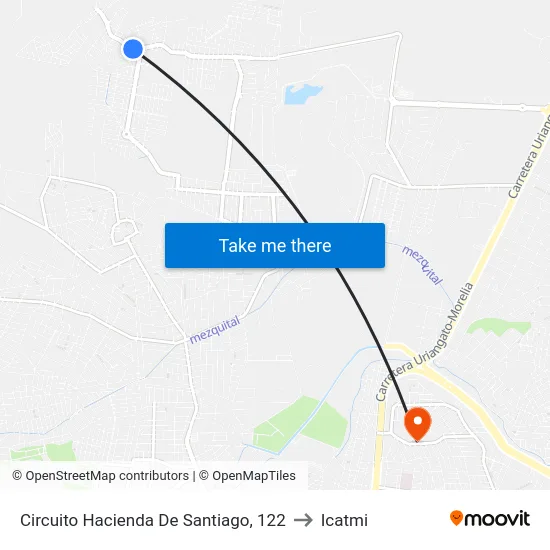 Circuito Hacienda De Santiago, 122 to Icatmi map
