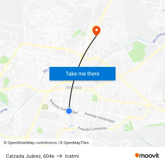 Calzada Juárez, 604e to Icatmi map