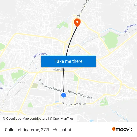 Calle Iretiticateme, 277b to Icatmi map