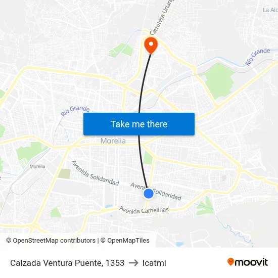 Calzada Ventura Puente, 1353 to Icatmi map