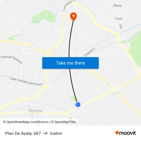 Plan De Ayala, 687 to Icatmi map