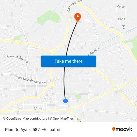 Plan De Ayala, 587 to Icatmi map