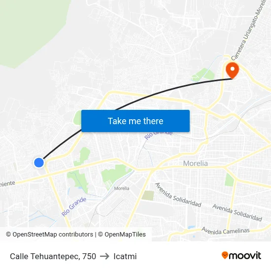 Calle Tehuantepec, 750 to Icatmi map