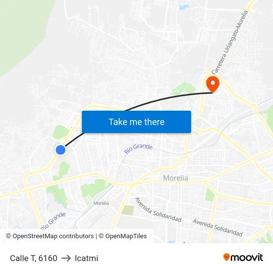 Calle T, 6160 to Icatmi map