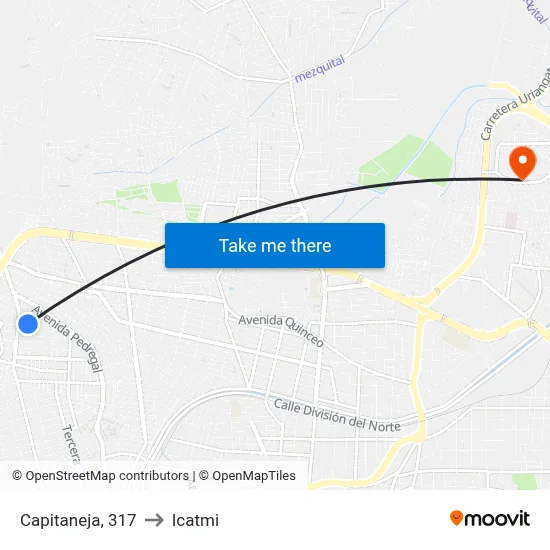 Capitaneja, 317 to Icatmi map