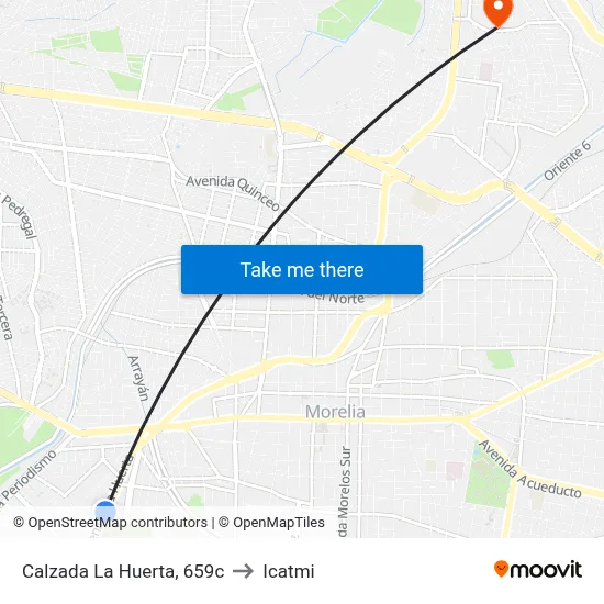 Calzada La Huerta, 659c to Icatmi map