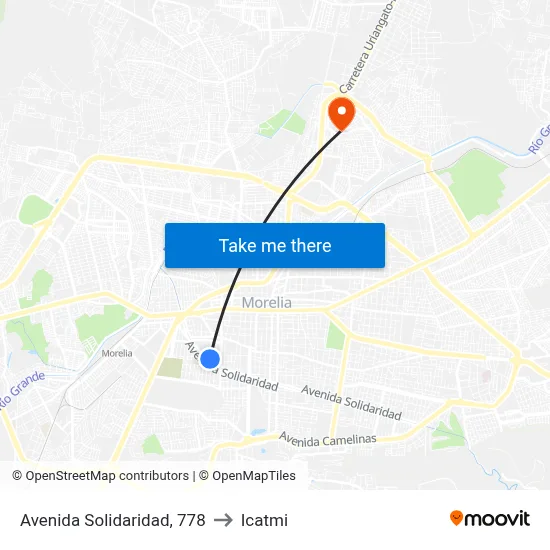 Avenida Solidaridad, 778 to Icatmi map