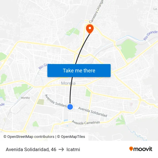 Avenida Solidaridad, 46 to Icatmi map