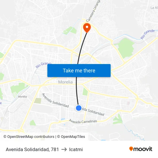 Avenida Solidaridad, 781 to Icatmi map