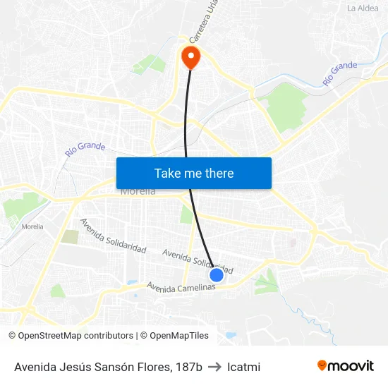 Avenida Jesús Sansón Flores, 187b to Icatmi map